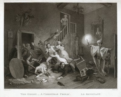 Il fantasma - Un divertimento natalizio - Le Revenant, stampato 1814 da John Massey Wright